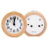 Beech Wooden Mute Silent Alarm Clock No Ticking for Home Office Desk Bedroom with LED Night
