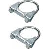 Colliers De Serrage Pour Tuyau D'échappement - KOTARBAU - Lot De 2 - 52 Mm - Acier Galvanisé - Argent