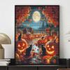 Halloween 5D Full Diamond Art Painting Kit Pumpkin Cat Full Moon Wall Decor DIY Craft Mosaic Home Decoration For Holiday Wall Art 130
