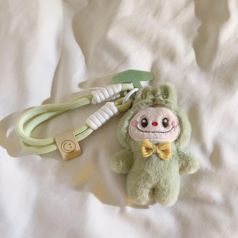 Kawaii Labbubu Phone Strap Long Single Shoulder Cell Phone Lanyard  With Pendant Adjustable Phone Leash  Anti Loss Rope