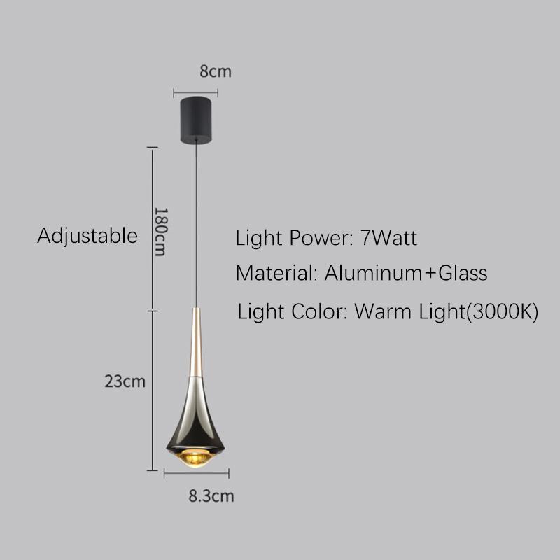 Bedroom Deco Pendant Light Modern LED Hanging Lamp With COB Buld