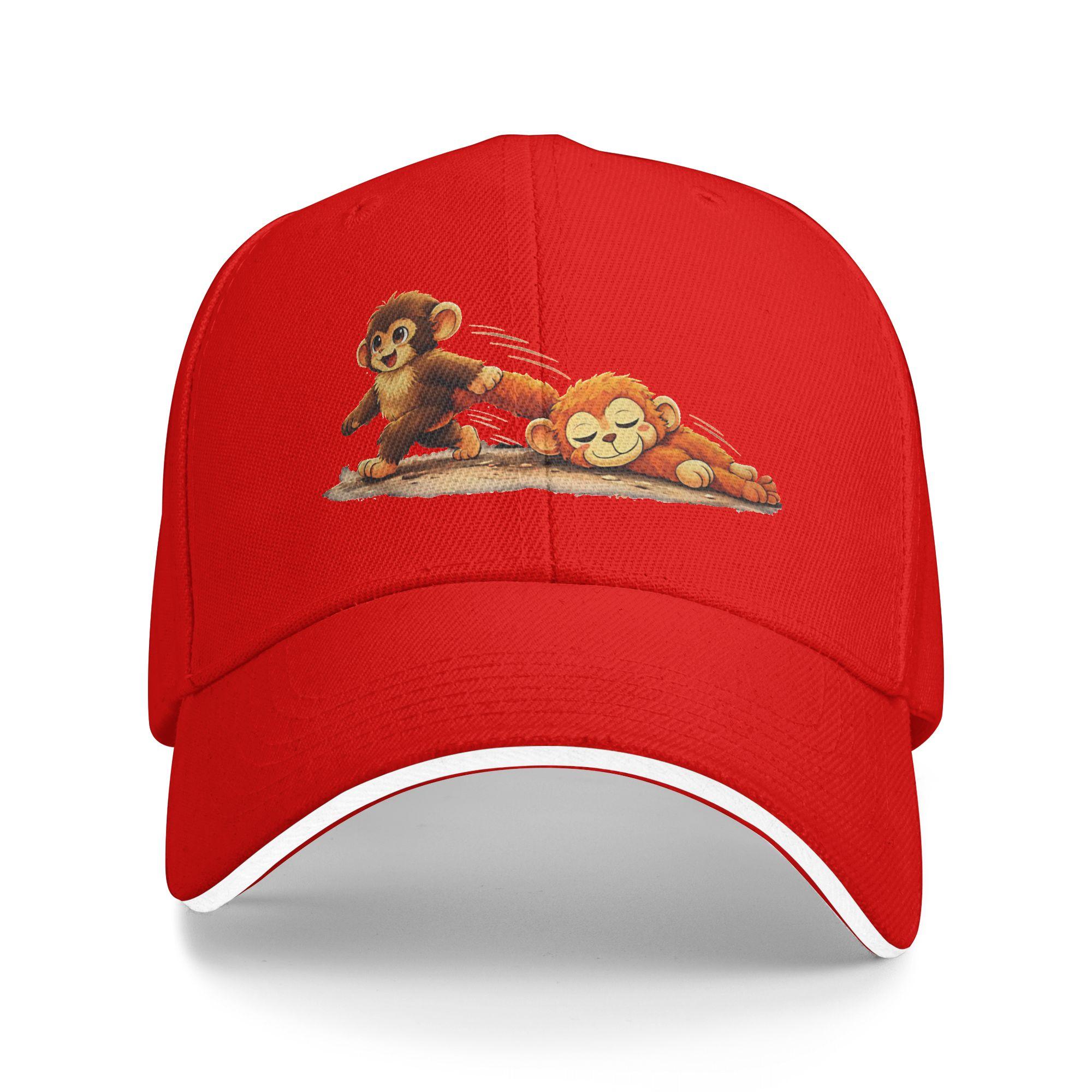 

Monkey Punch Sun Baseball Cap Punch Monkey Summer Streetwear Hip Hop Hats For Female Male Hunting Camping Snapback Cap One Size
