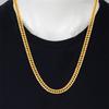 Punk Cuban Link Bracelet Necklace Set 6.5mm Gold Color Stainless Steel Chains for Men Women Dubai Fashion Party Jewelry Sets