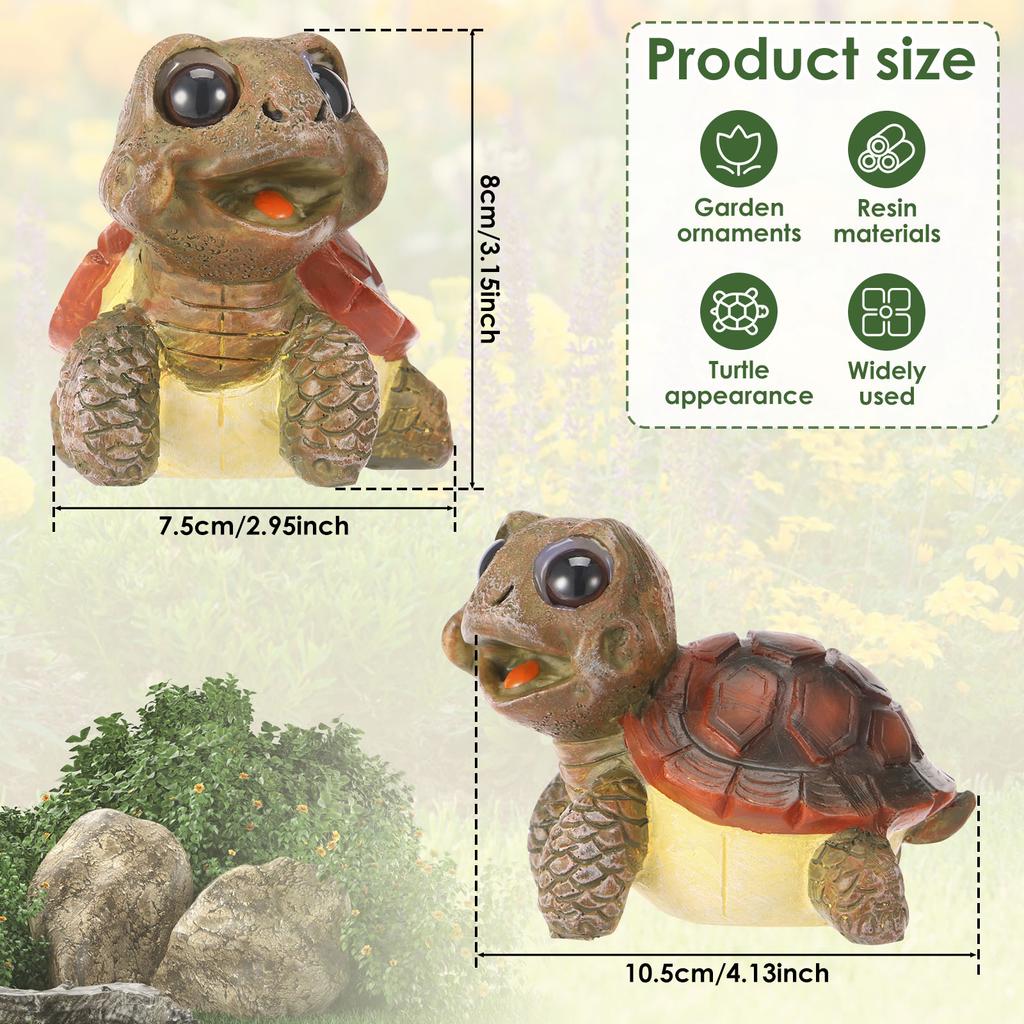 Schildkrötenstatue Niedliche Simulationsschildkröte Harzfigur Tier Schildkröte Skulptur Ornament Außen Zuhause Balkon Garten Rasendekor