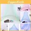 Elegant White Mosquito Net Bed Canopy With Delicate Lace Trim For Romantic Bedroom Decor