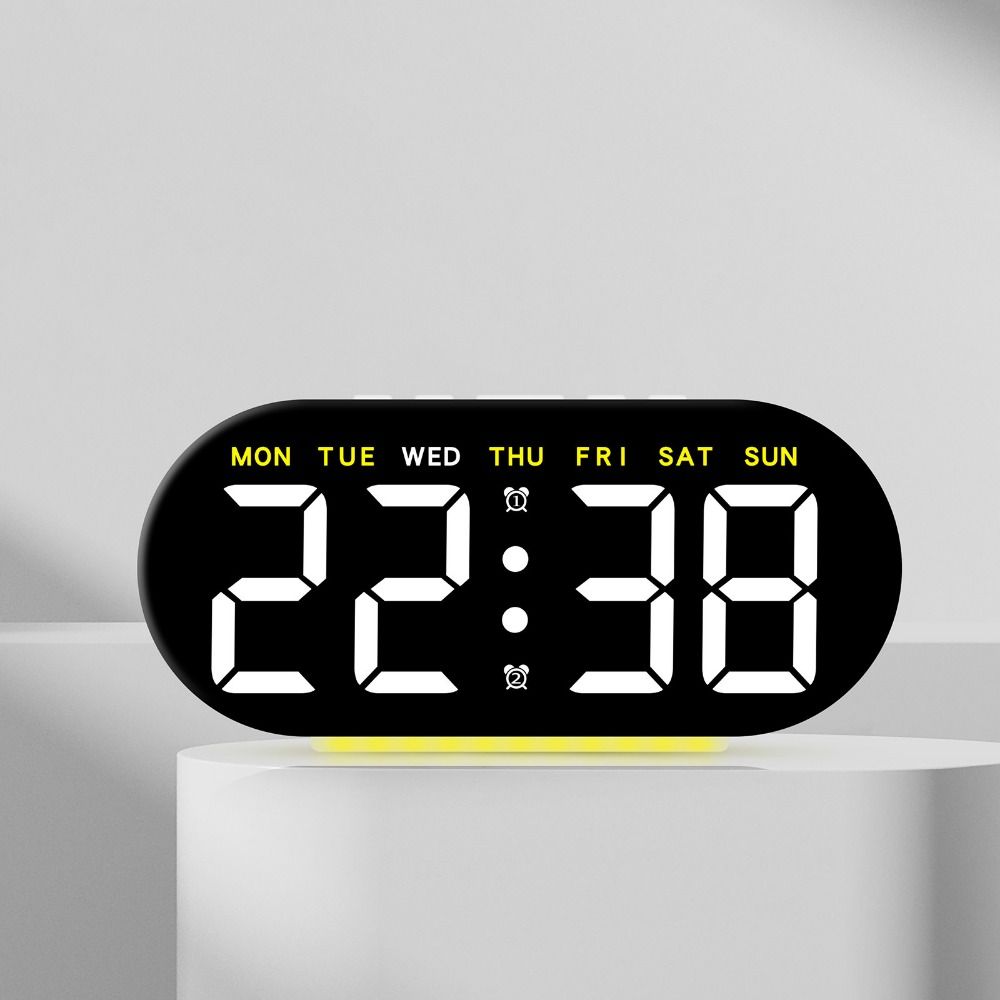 Minimalist Design LED Electronic Clock Large Screen Ambient Light Clock Indoor Use