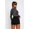 Popular women's casual long-sleeve T-shirt, spring and autumn solid color slim-fit pullover T-shirt, women's streetwear base shirt top