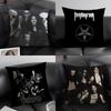 P-Pentagram Band Cushion Cover Natural Linen Organic Fabric Double-Sided Printing Sofa Home Decor Gift Pillow Case