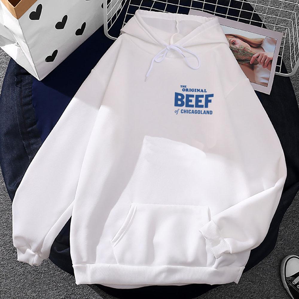 The Bear TV Series Graphic Hoodies The Original Beef of Chicagoland Letter Printing Sweatshirts Long Sleeve Winter Pullovers