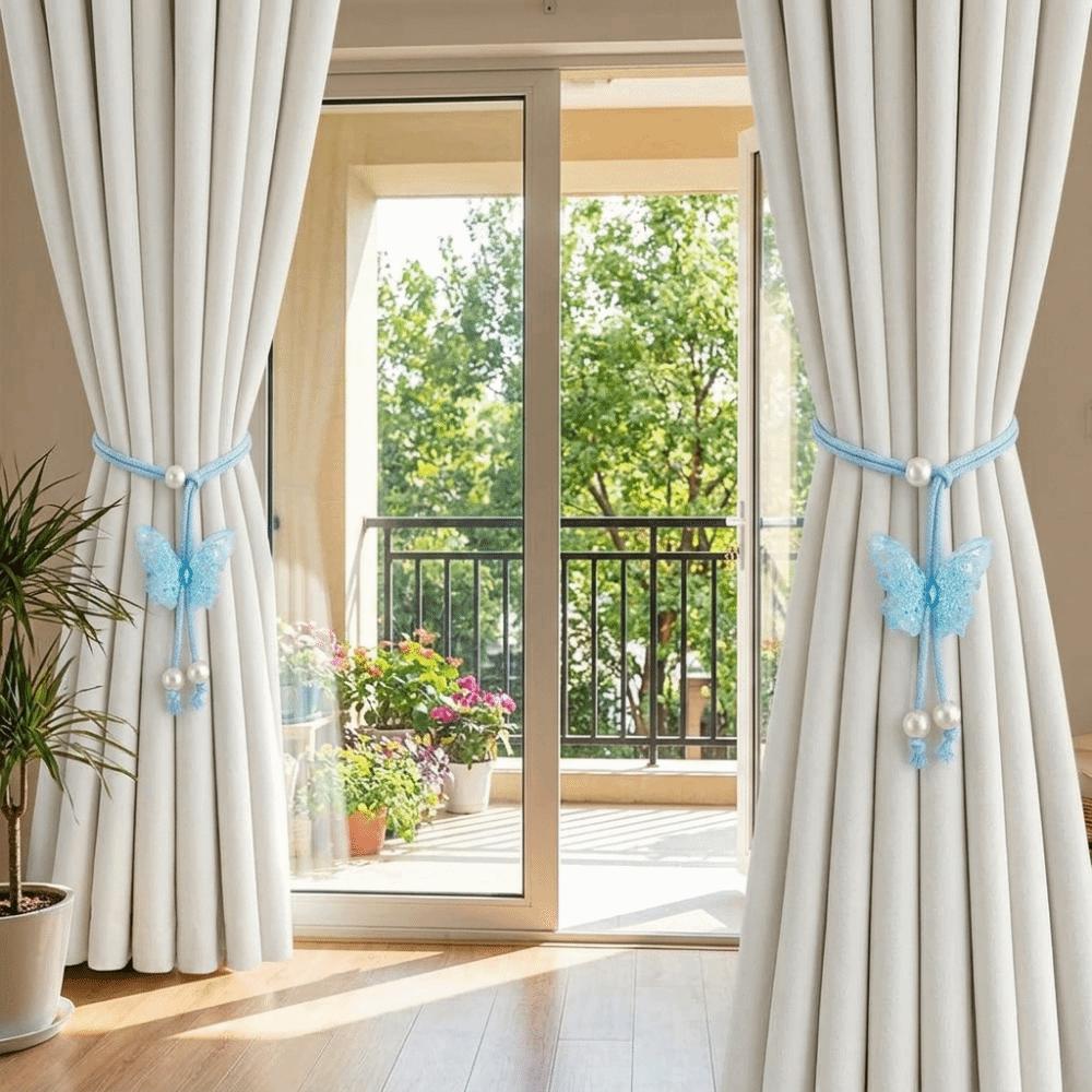 Handmade Butterfly Shaped Curtain Tieback Sequin Curtain Buckle Window Treatment