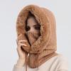 One Piece Hat Mask Neck Strap Integrated Hat Cold Proof Equipment Outdoor Skiing Windproof Hat Thick Plush
