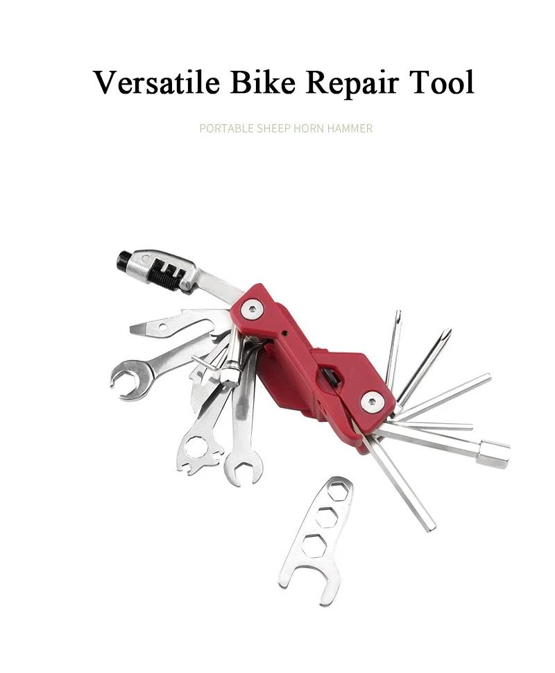 Multifunctional Bicycle Repair Tool Hex Spoke Cycling Screwdriver Wrench Tool Mountain Bike Repair Outdoor Portable Combination
