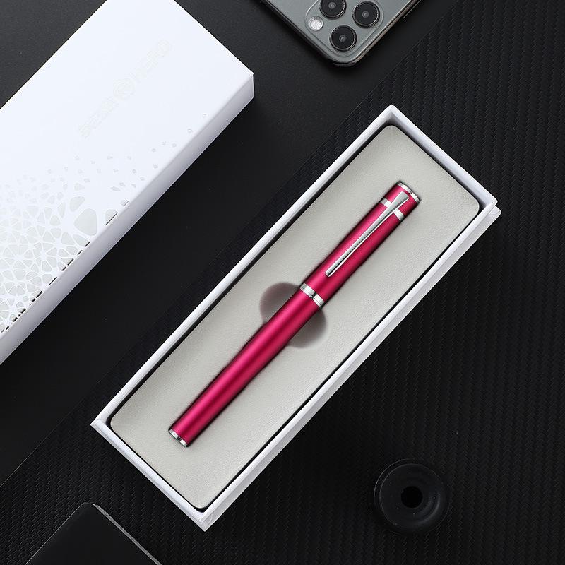 

Hero H605C Metal Barrel Black Clip Fountain Pen & Ink Set for Business Office, Custom Engravable 0.5mm