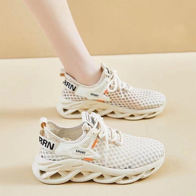 Women Anti Slip Hollow Mesh Shoes Breathable Summer New Sneakers Casual Sports Shoes Running Shoes