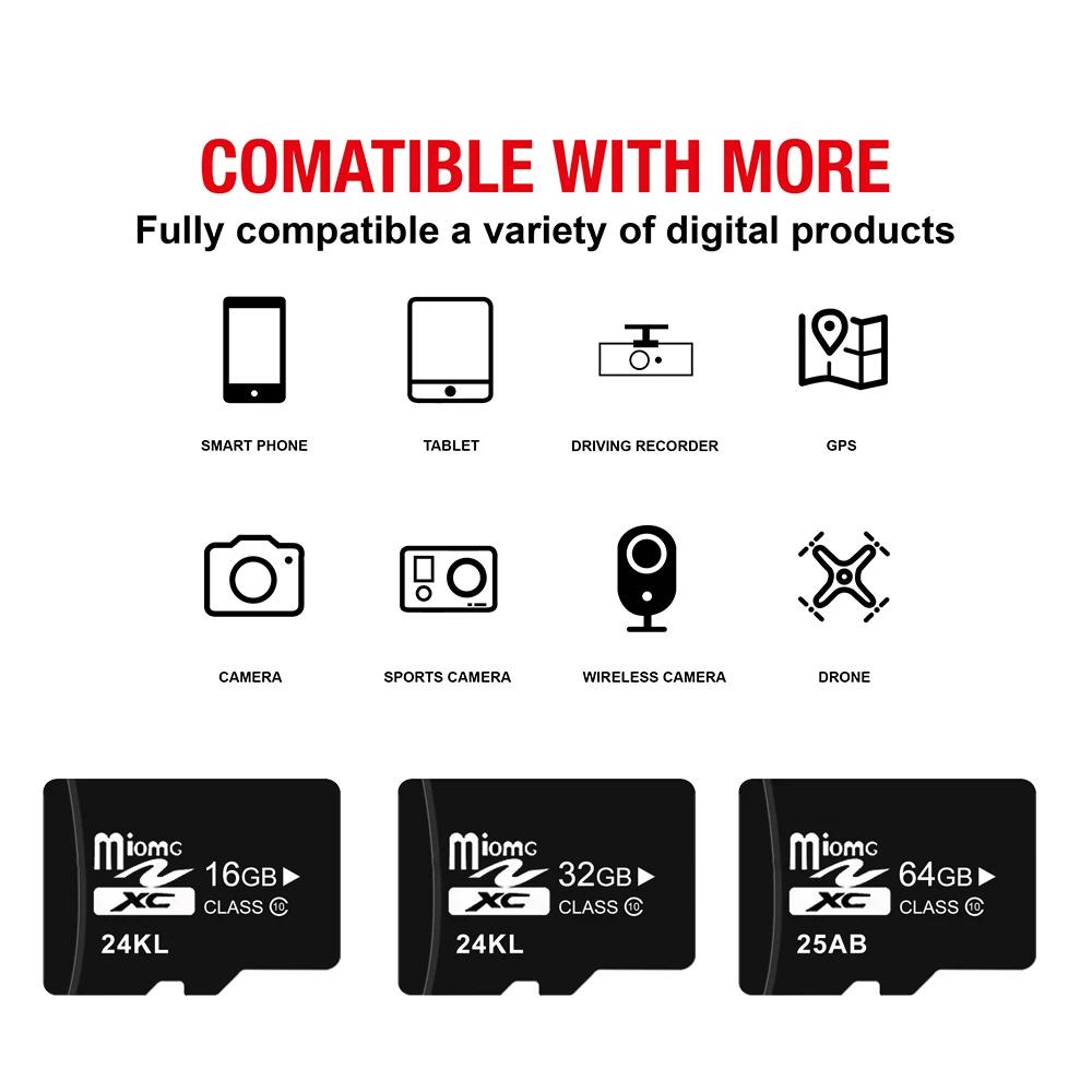 Micro Memory Card TF Card C10 64GB 32GB 16GB Up To 60MB/s A1 Flash TF Card for Phone Tablet Camera UAV Car Tachograph Monitoring