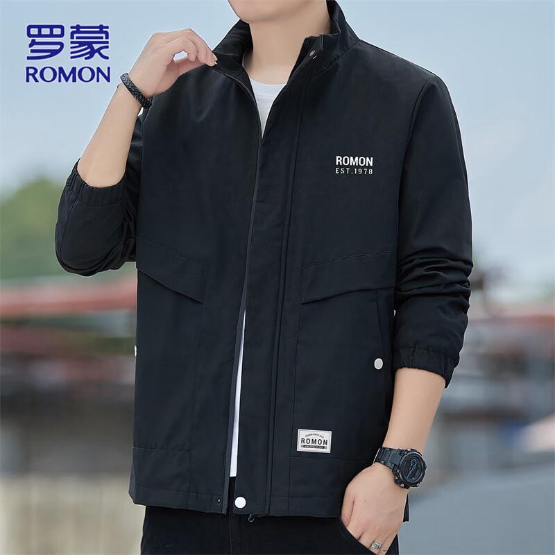 ROMON Men's Casual Windproof Workwear Jacket