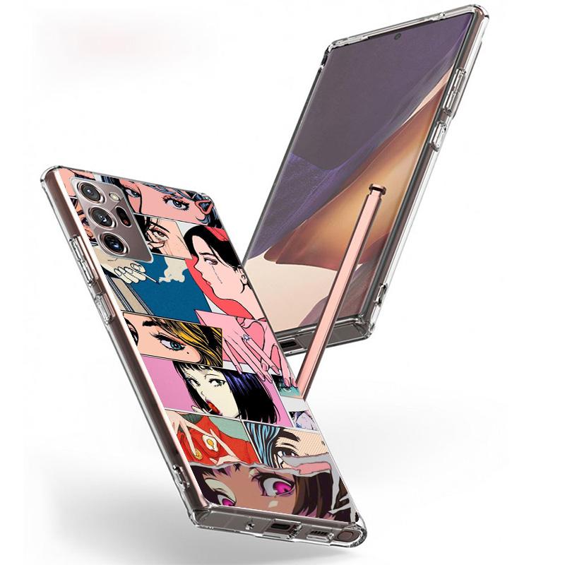 Brokenhearted Anime Girl Phnoe Case for Samsung Galaxy S26 S25 Edge S23 S24 Ultra S22 Plus S21 S20 FE Unique Cover Soft Coque Ga