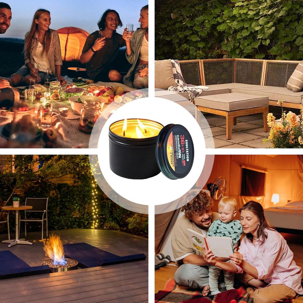 Survival Candles for Household Power Outages Windproof Smokeless Disaster Prevention Emergency Supplies No Electricity Lighting