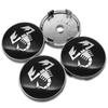 4 Τεμάχια 56mm+60mm Για Abarth Stilo Palio Bravo Doblo Fiat 500 Punto Αξεσουάρ Κάλυμμα Κέντρου Τροχού Αυτοκινήτου Κάλυμμα Κέντρου Ζάντας Σήμα Έμβλημα