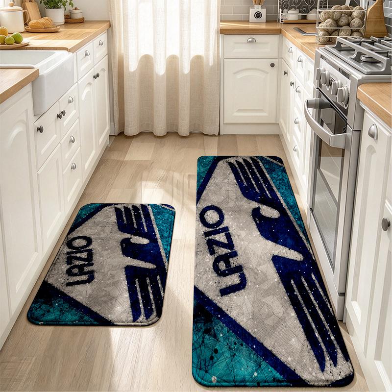 Lazio Print Flannel Kitchen Mat Christmas Soft Area Rug Non Slip Floor Carpet Home Decoration