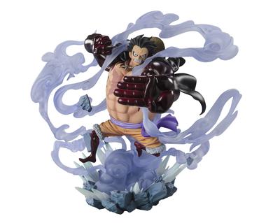 TAMASHII NATIONS Figuarts ZERO ONE PIECE Fierce Monkey Luffy Gear 4 Three Captains Onigashima Monster Battle 210 mm bemalte komplette Figur [Super