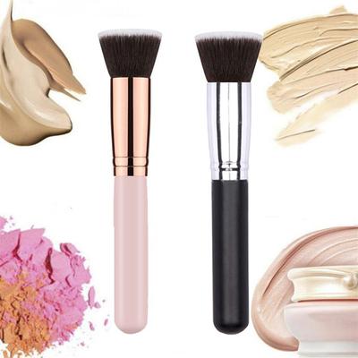 Pinceaux de maquillage de luxe Champagne, brosse de fond de teint à dessus plat, grande brosse de réparation pour le visage, brosse de contour pour poudre de crème liquide