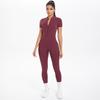 New Nude Tight Fitting Short Sleeved Yoga Sports Jumpsuit, Outdoor Leisure Running Fitness Suit, Quick Drying Jumpsuit For Women