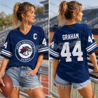 Off Campus Briar University Jersey Graham 44 22 DI LAURENTIS 66 Tucker46 T-shirt V-neck Short Sleeve Parent-child Hockey Jersey