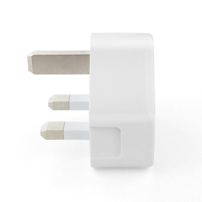 Mains 3 Pin Plug Usb Adaptor Wall Charger Travel Charging Cable For Iphone Samsung