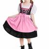 Girl's  Vintage Dress Solid Color Patchwork Cosplay Dresses