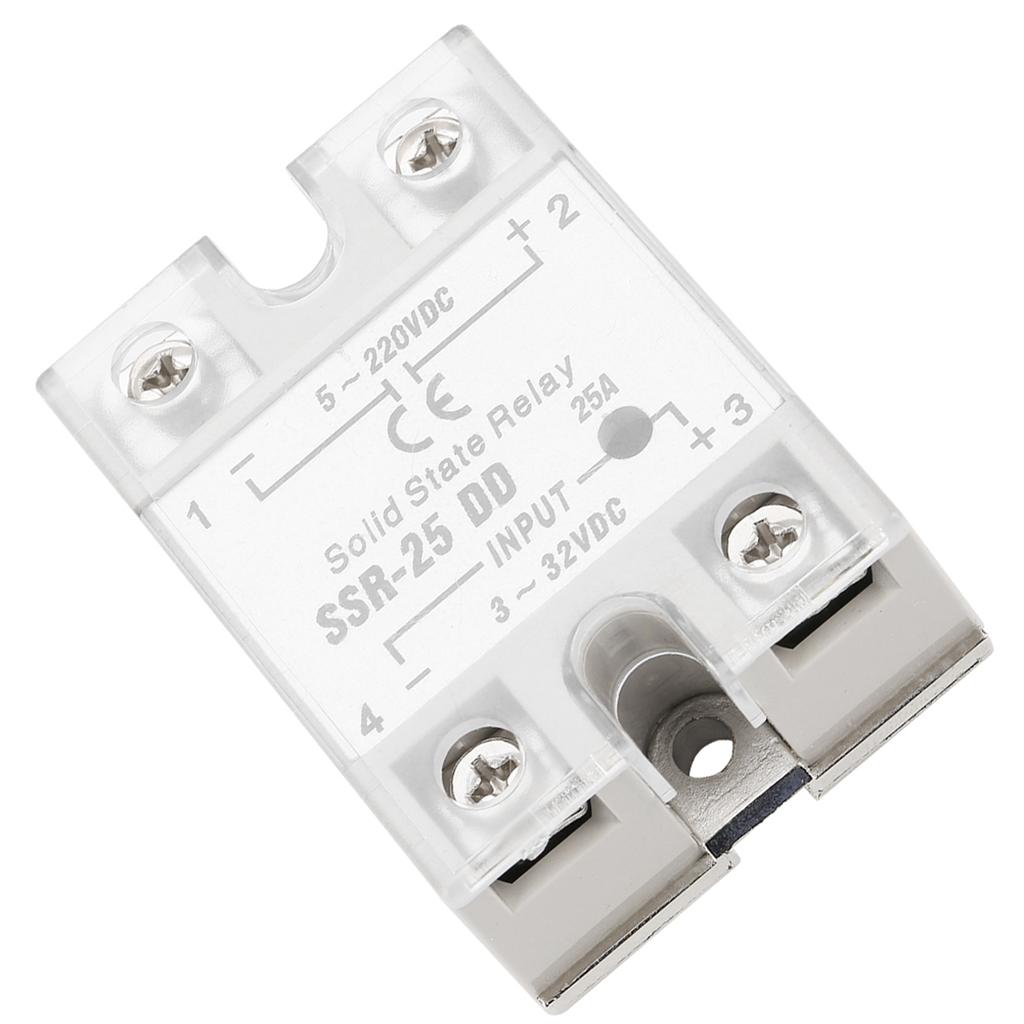 SSR 25 DD 25A 5 220VDC Solid State Relay For Industrial Automation Process