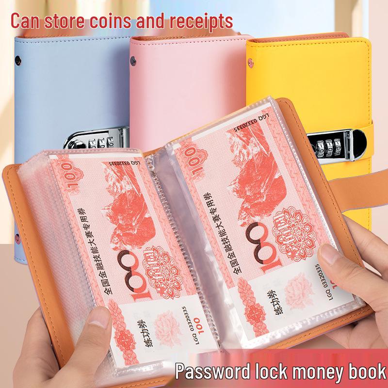 Waterproof Cash Savings Book: Large Capacity Money Storage Album & Banknote Clip