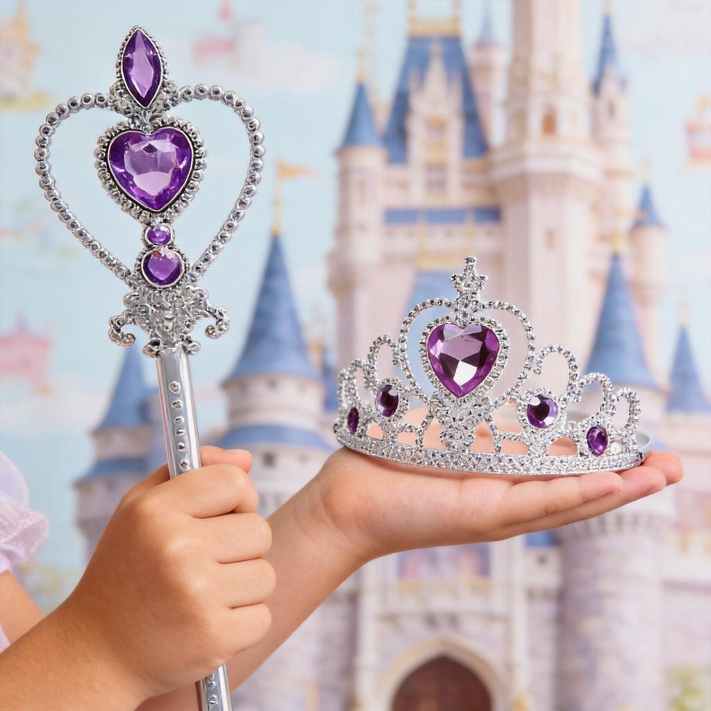 Frozen Crown Headband Childrens Accessories Sparkling Rhinestones Princess Style For Girls