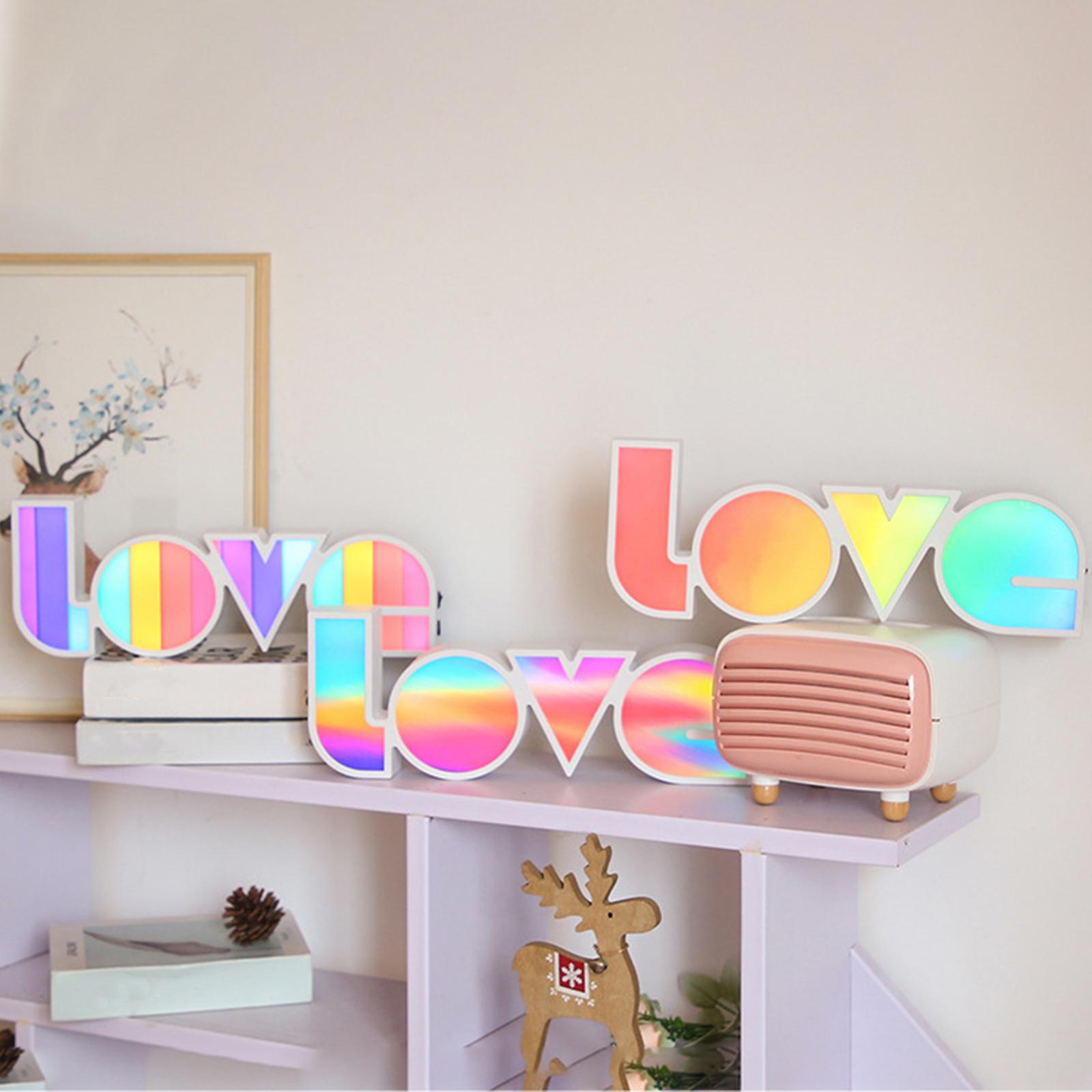

Led Love Letter Lights Love Sign Лампа Подсветка Письмо LOVE Знак Красочный свет для Дня Святого Валентина