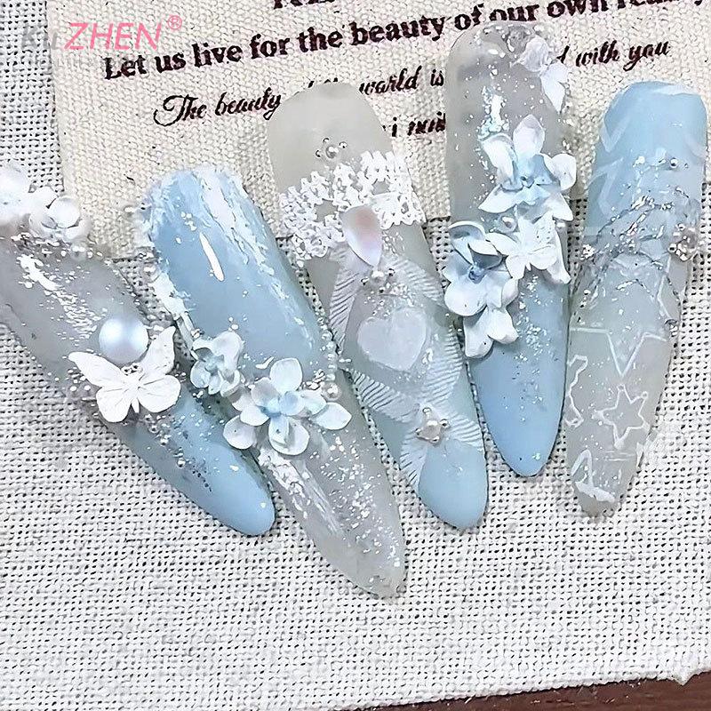 3D Mini Silicone Mold Butterfly Flower Nail Art Decorations Nails DIY Design Flower Shell Nail Mold Stamping Plate Manicure Mold