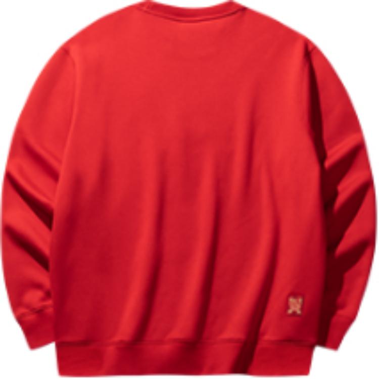 Anta Good Things Happen Comfortable Loose Pullover Sweatshirt Men Sweatshirt Deep-Red 152518703N-2