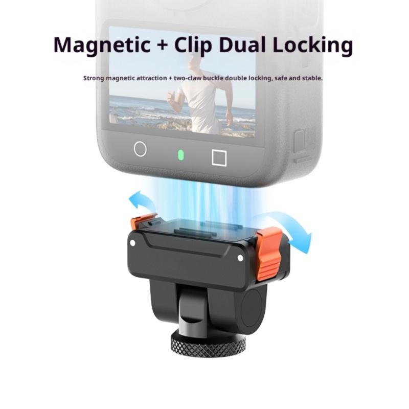 Camera Quick Release Mount Bracket With Magnetic Locking System For Action 5Pro/4/3 Camera And Tripod Compatibility