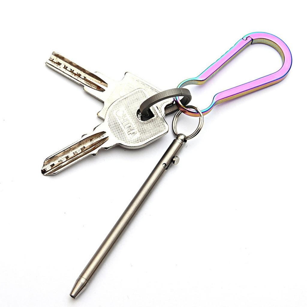 F62E Ballpoint Pen Small Keychain Pen Pocket Pen Outdoor Equipment Tool
