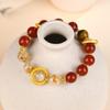 Handcrafted Red Agate and Yellow Ase Stone Bracelet Unique Wristband Charm Perfect for Daily Wear and Celebrations