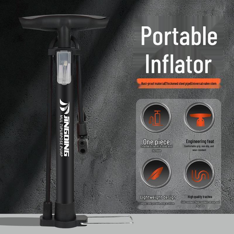 Bomba Universal Portátil de Alta Pressão Jingding para Bicicleta e Basquete