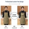 Premium Waterproof Canvas Apron for Catering, Baristas, Baking, Milk Tea Shops - Custom Logo Workwear