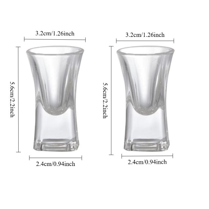 

2pcs Mini Iceberg Bottom Wine Glass Creative Baijiu Cups Transparent Liquor Cup Drinkware Glass Bar Exquisite Wine Glasses Cup 2pcs