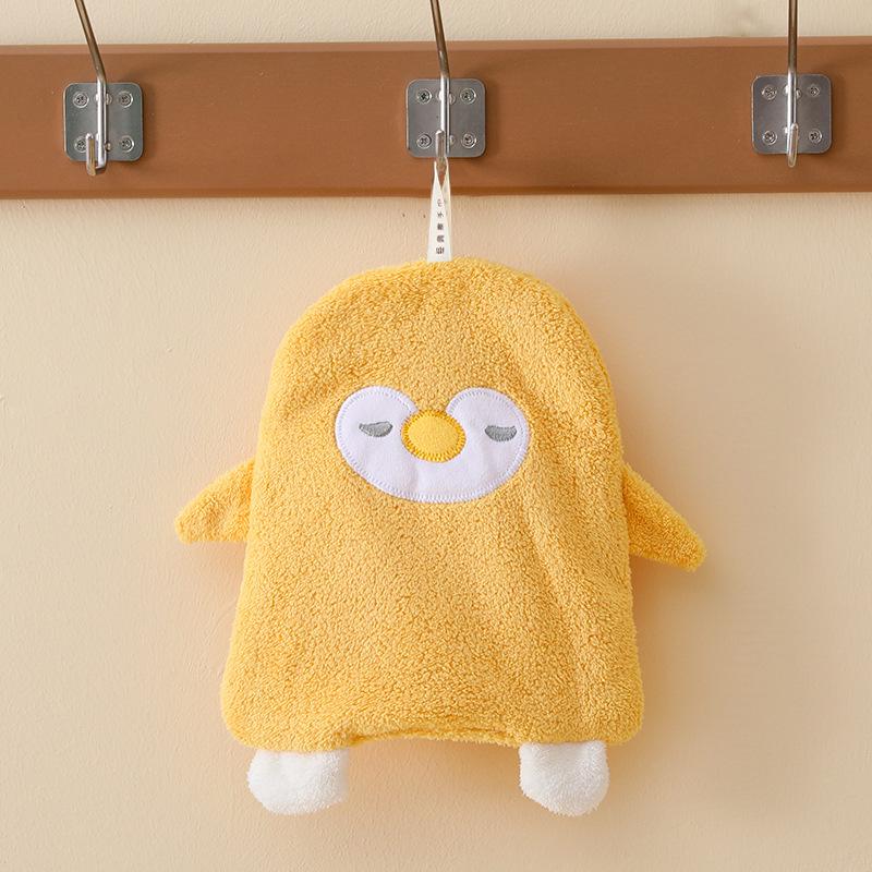 Cute Penguin Hanging Hand Towel for Kitchen & Bathroom - Soft & Absorbent for Kids