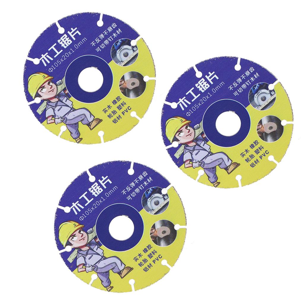 3 Adet Dairesel Testere Bıçağı Keskin Temiz Kesim Dayanıklı Çok Amaçlı Kesme Diski Ahşap Levhalar için