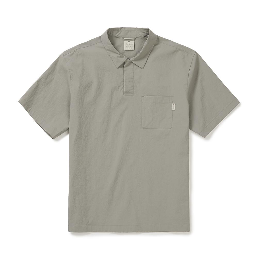 [Snowpeak] Cooling Route Pocket Short-Sleeve Polo T-shirt Fog Gray (S25MMRPS60)