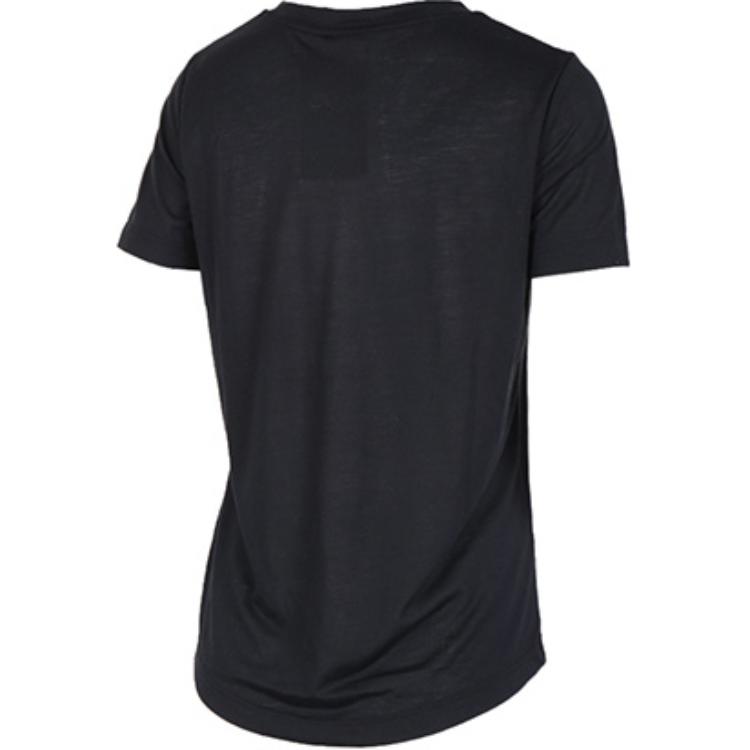 Nike Sports Lifestyle Series Logo Print American Vintage Casual Crew Neck Short Sleeve T-Shirt Women Tops Black 829748-010