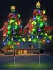 Solar Garden Lights, Christmas Illumination Lights, Set of 2, Built-in Christmas Tree Lights, Automatically Turns On At Night, Christmas Decorations,