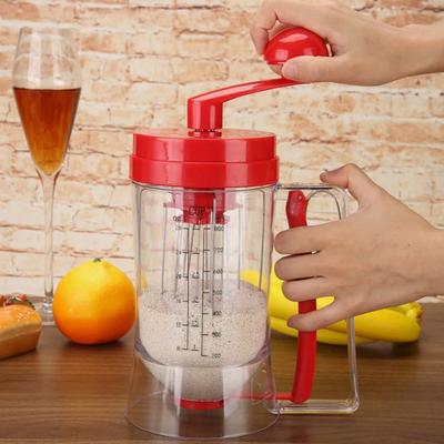 Dispensador Manual de Masa Distribuidor de Mezcla para Panqueques con Agitador Incorporado Herramienta de Vertido Preciso de Masa para Waffles Magdalenas