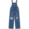 Casual Mid-Waist Simple Overalls Women Overalls Medium-Blue LWB006670101291-A0499