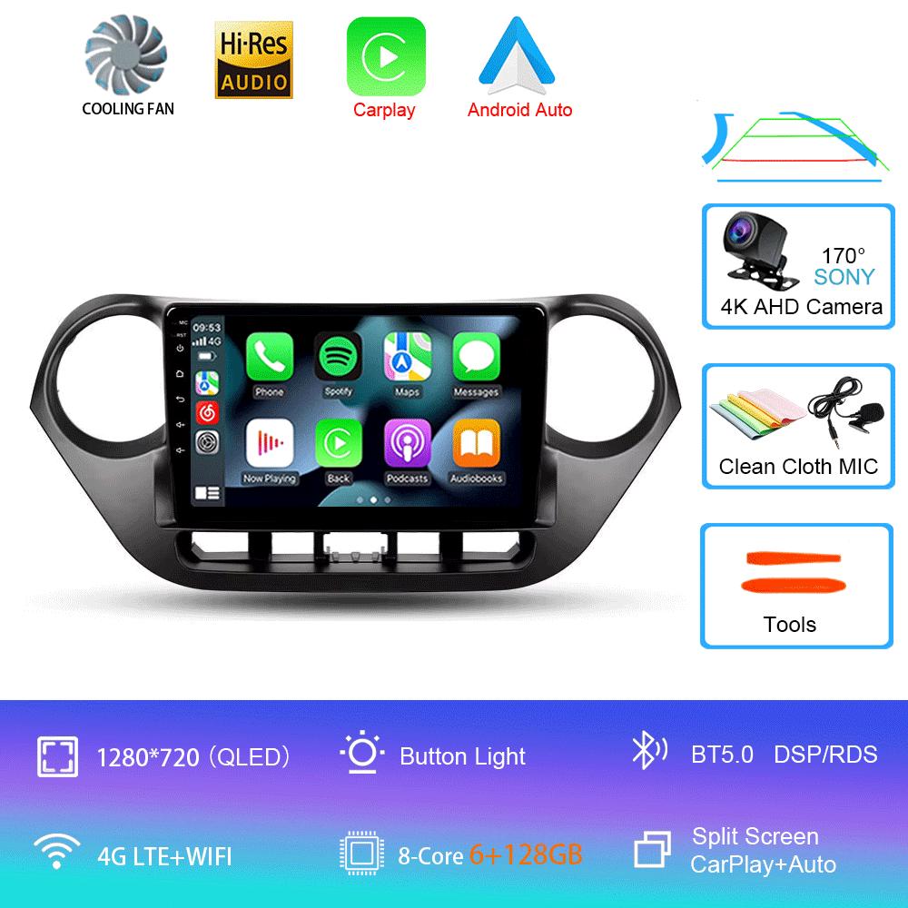 Car Radio Android 14 Carplay Auto Multimedia Player For Hyundai I10 2013 - 2018 Navigation Autoradio GPS Stereo 2din Head Unit